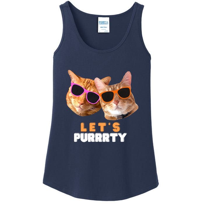 Cat Bachelorette Design Orange Cats Ladies Essential Tank