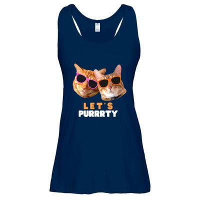 Cat Bachelorette Design Orange Cats Ladies Essential Flowy Tank