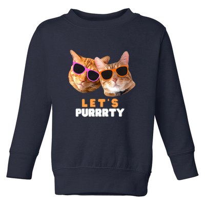 Cat Bachelorette Design Orange Cats Toddler Sweatshirt