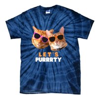 Cat Bachelorette Design Orange Cats Tie-Dye T-Shirt