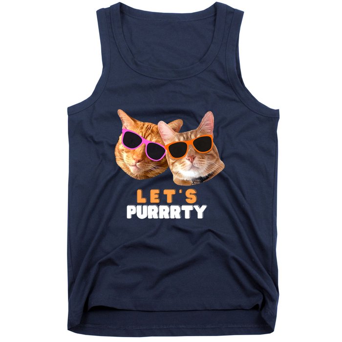 Cat Bachelorette Design Orange Cats Tank Top