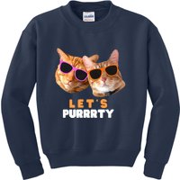 Cat Bachelorette Design Orange Cats Kids Sweatshirt