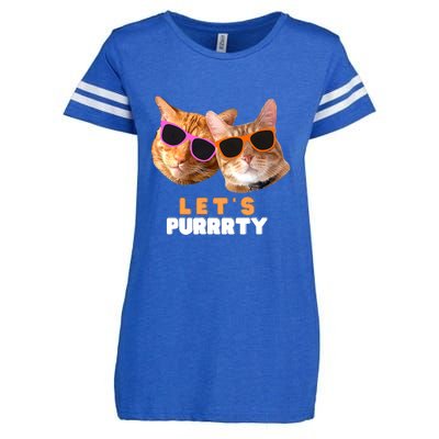 Cat Bachelorette Design Orange Cats Enza Ladies Jersey Football T-Shirt