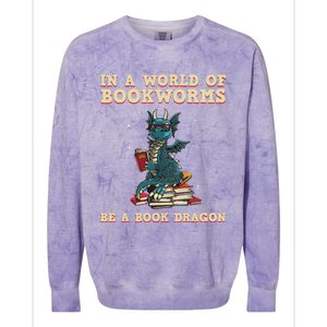 Cute Bookworm Design For Men Women Librarian Book Lover Colorblast Crewneck Sweatshirt