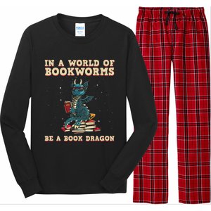 Cute Bookworm Design For Men Women Librarian Book Lover Long Sleeve Pajama Set