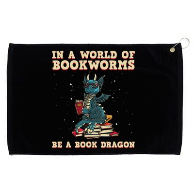 Cute Bookworm Design For Men Women Librarian Book Lover Grommeted Golf Towel