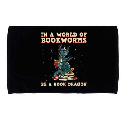 Cute Bookworm Design For Men Women Librarian Book Lover Microfiber Hand Towel