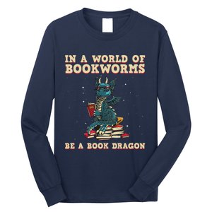 Cute Bookworm Design For Men Women Librarian Book Lover Long Sleeve Shirt