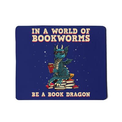 Cute Bookworm Design For Men Women Librarian Book Lover Mousepad