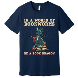 Cute Bookworm Design For Men Women Librarian Book Lover Premium T-Shirt