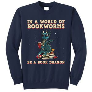 Cute Bookworm Design For Men Women Librarian Book Lover Tall Sweatshirt