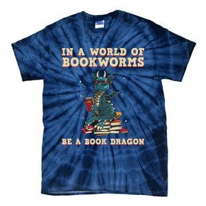 Cute Bookworm Design For Men Women Librarian Book Lover Tie-Dye T-Shirt