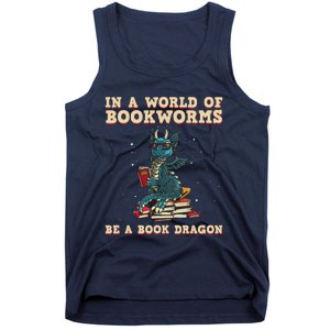 Cute Bookworm Design For Men Women Librarian Book Lover Tank Top