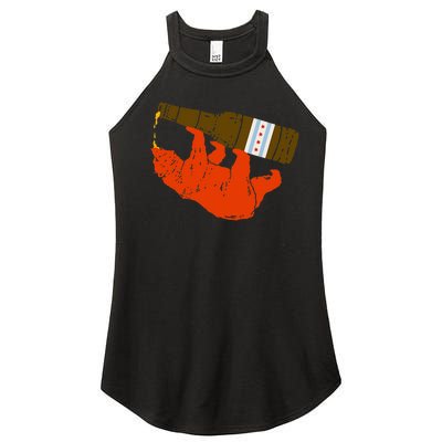 Chicago Beer Drinking Funny Drunk Orange Bear Women's Perfect Tri Rocker Tank