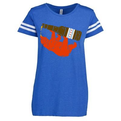 Chicago Beer Drinking Funny Drunk Orange Bear Enza Ladies Jersey Football T-Shirt