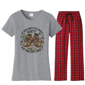 Come Back Dirty Hiking Adventure Design Women's Flannel Pajama Set