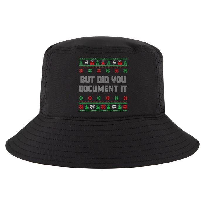 Christmas But Did You Document It Ugly Office Party Sweater Cool Comfort Performance Bucket Hat
