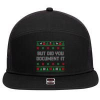 Christmas But Did You Document It Ugly Office Party Sweater 7 Panel Mesh Trucker Snapback Hat