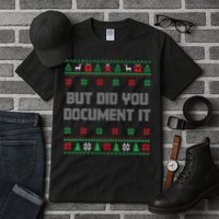 Christmas But Did You Document It Ugly Office Party Sweater Tall T-Shirt