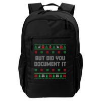 Christmas But Did You Document It Ugly Office Party Sweater Backpack