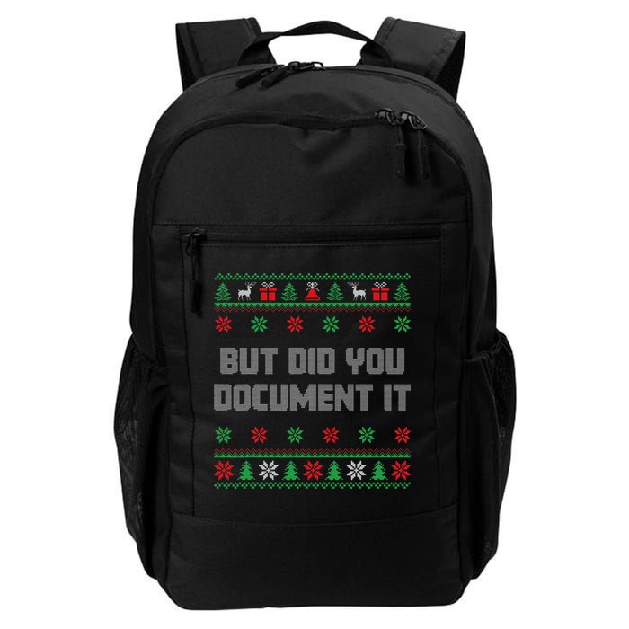 Christmas But Did You Document It Ugly Office Party Sweater Backpack
