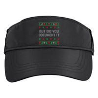 Christmas But Did You Document It Ugly Office Party Sweater Adult Drive Performance Visor