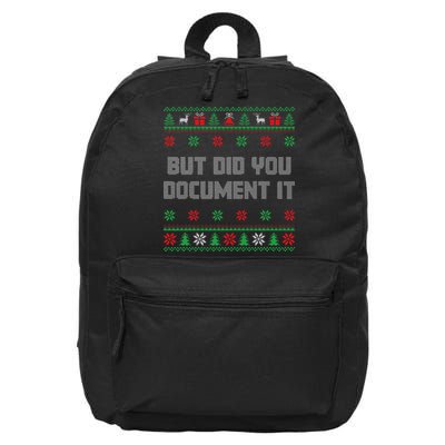 Christmas But Did You Document It Ugly Office Party Sweater 16 in Basic Backpack
