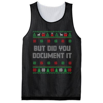 Christmas But Did You Document It Ugly Office Party Sweater Mesh Reversible Basketball Jersey Tank