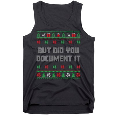 Christmas But Did You Document It Ugly Office Party Sweater Tank Top