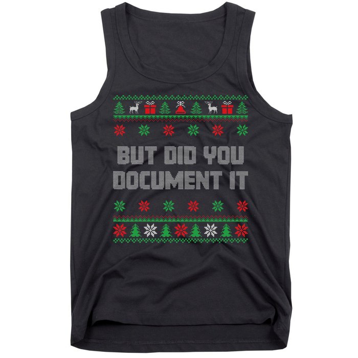 Christmas But Did You Document It Ugly Office Party Sweater Tank Top