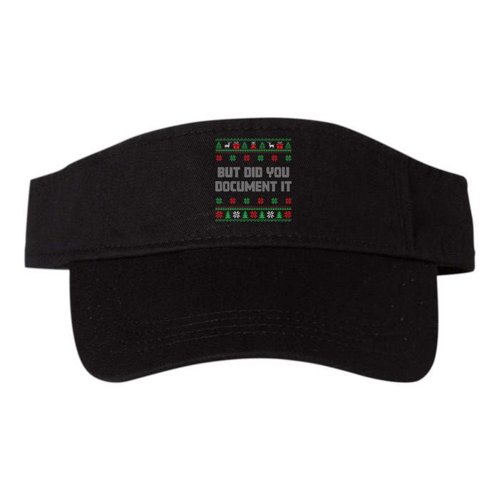 Christmas But Did You Document It Ugly Office Party Sweater Visor