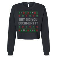 Christmas But Did You Document It Ugly Office Party Sweater Cropped Pullover Crew