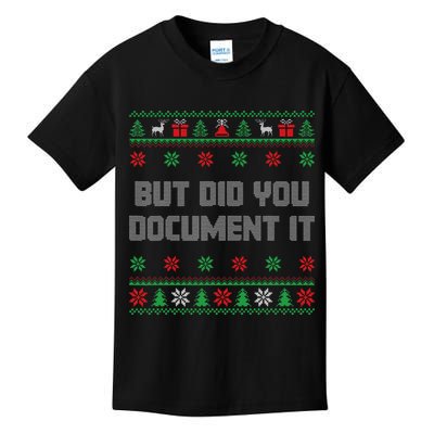 Christmas But Did You Document It Ugly Office Party Sweater Kids T-Shirt