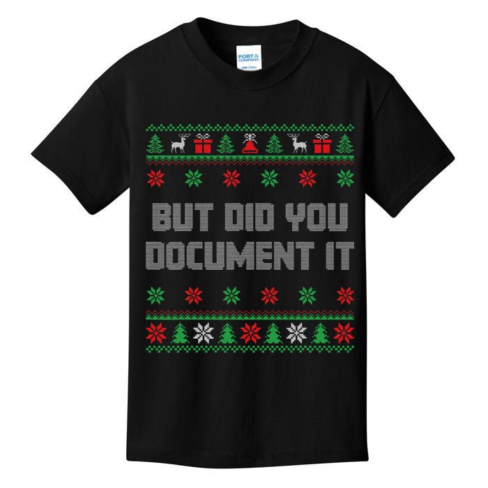 Christmas But Did You Document It Ugly Office Party Sweater Kids T-Shirt