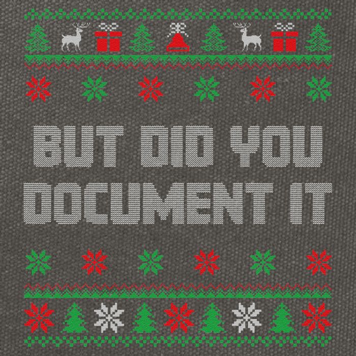 Christmas But Did You Document It Ugly Office Party Sweater Cotton Canvas Backpack