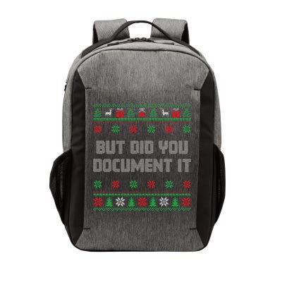 Christmas But Did You Document It Ugly Office Party Sweater Vector Backpack