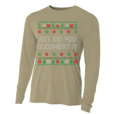 Christmas But Did You Document It Ugly Office Party Sweater Cooling Performance Long Sleeve Crew