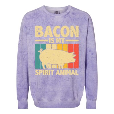 Cool Bacon Design Bacon Pig Pork Lover Colorblast Crewneck Sweatshirt