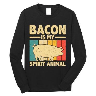 Cool Bacon Design Bacon Pig Pork Lover Long Sleeve Shirt