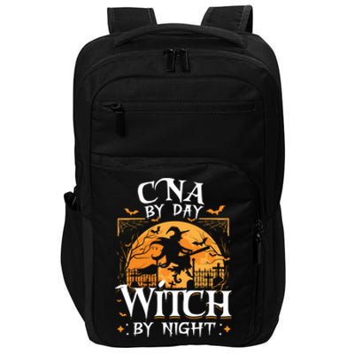 Cna By Day Witch By Night Halloween For Nurse Gift Impact Tech Backpack