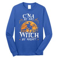 Cna By Day Witch By Night Halloween For Nurse Gift Long Sleeve Shirt