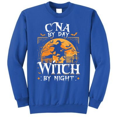 Cna By Day Witch By Night Halloween For Nurse Gift Sweatshirt