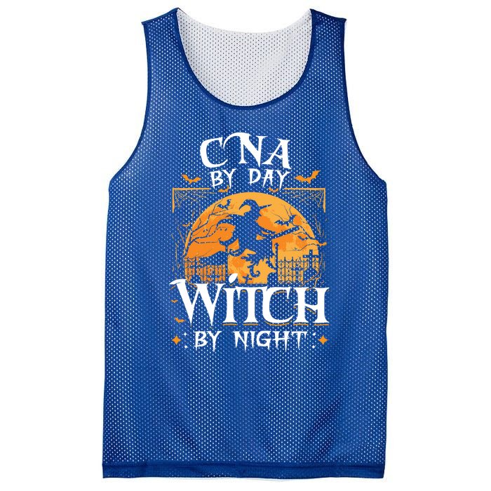 Cna By Day Witch By Night Halloween For Nurse Gift Mesh Reversible Basketball Jersey Tank