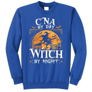 Cna By Day Witch By Night Halloween For Nurse Gift Tall Sweatshirt