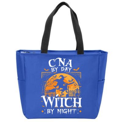 Cna By Day Witch By Night Halloween For Nurse Gift Zip Tote Bag