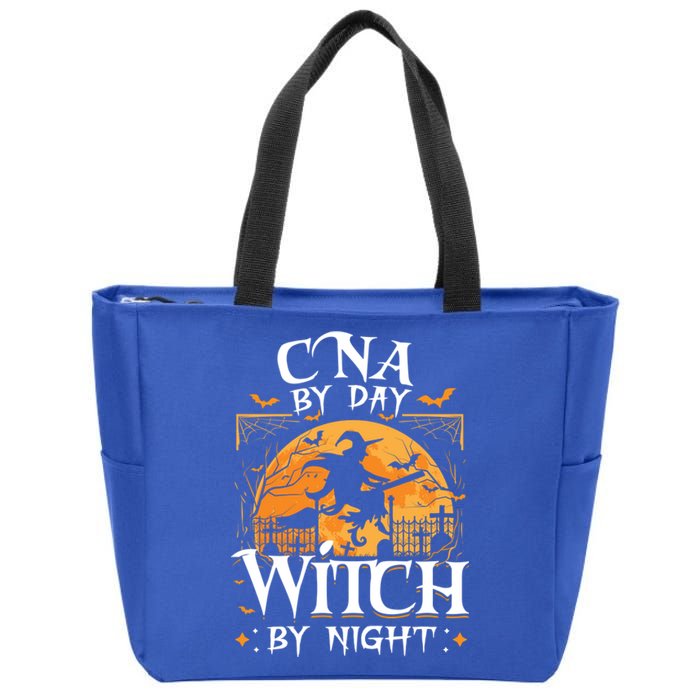 Cna By Day Witch By Night Halloween For Nurse Gift Zip Tote Bag