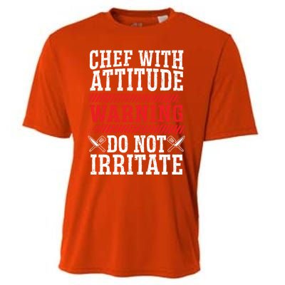 Culinary Badass Distressed Chef Gift Cooling Performance Crew T-Shirt