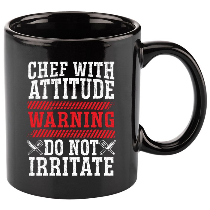 Culinary Badass Distressed Chef Gift 11oz C Handle Ceramic Mug