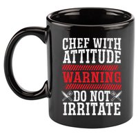 Culinary Badass Distressed Chef Gift 11oz C Handle Ceramic Mug