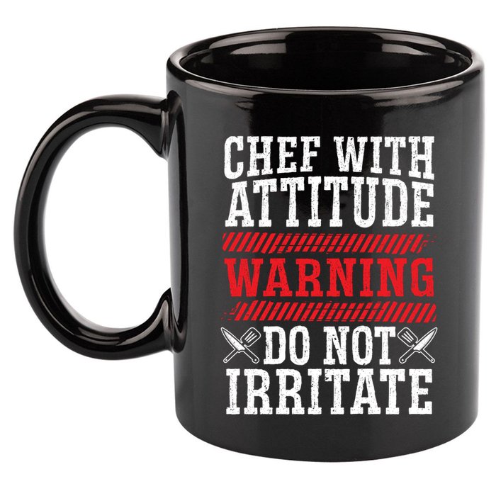 Culinary Badass Distressed Chef Gift 11oz C Handle Ceramic Mug